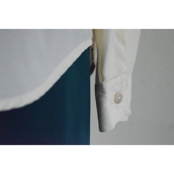 Vintage‎ 80s Paisley Embroidered Cream Blouse - Picture 9 of 10